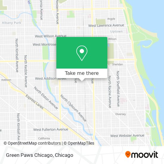 Mapa de Green Paws Chicago