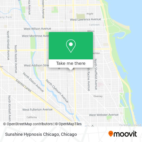 Sunshine Hypnosis Chicago map