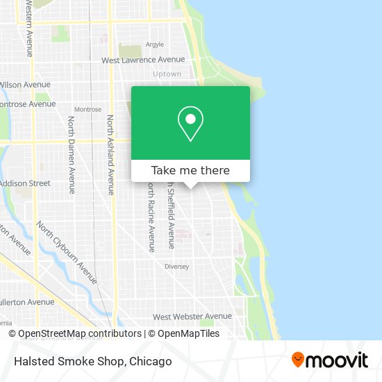 Halsted Smoke Shop map