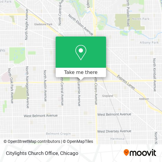 Citylights Church Office map