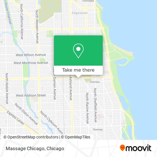 Massage Chicago map