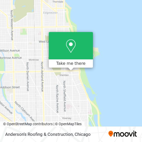 Anderson's Roofing & Construction map