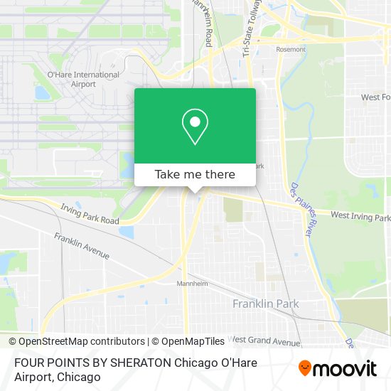 FOUR POINTS BY SHERATON Chicago O'Hare Airport map