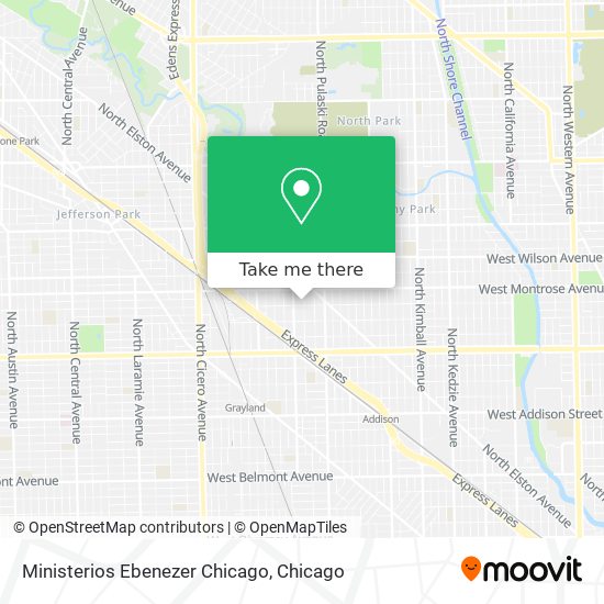 Ministerios Ebenezer Chicago map