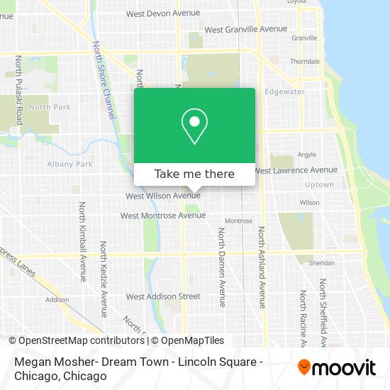 Megan Mosher- Dream Town - Lincoln Square - Chicago map
