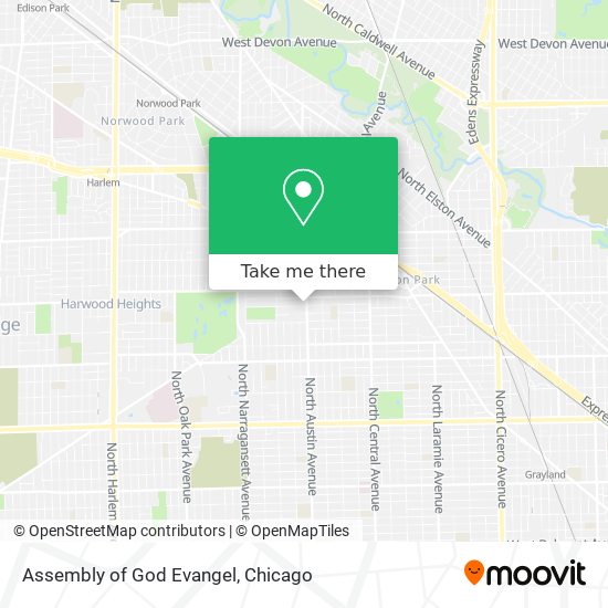 Mapa de Assembly of God Evangel