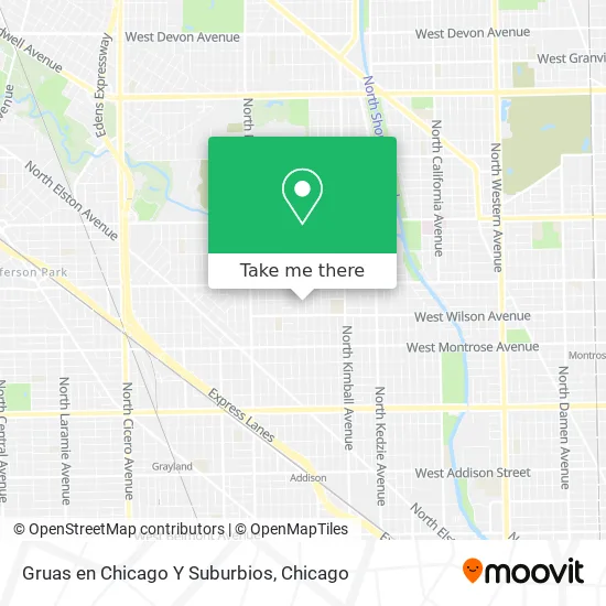 Gruas en Chicago Y Suburbios map