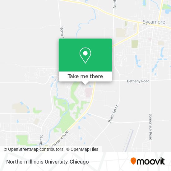 Northern Illinois University map