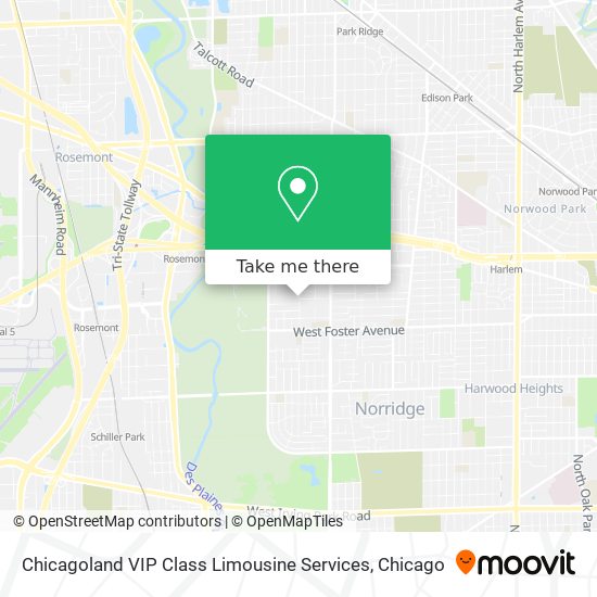 Chicagoland VIP Class Limousine Services map
