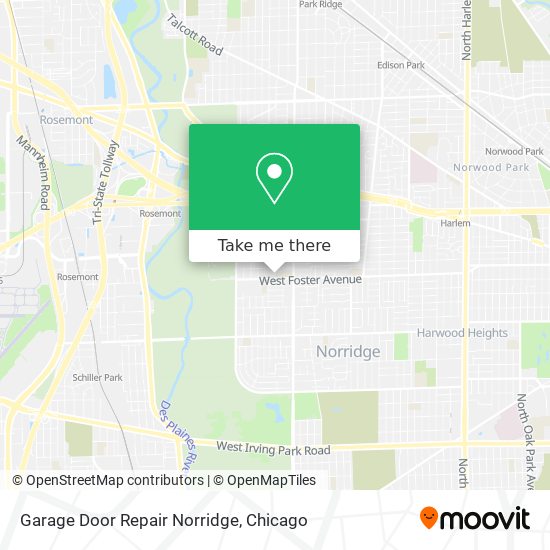 Garage Door Repair Norridge map