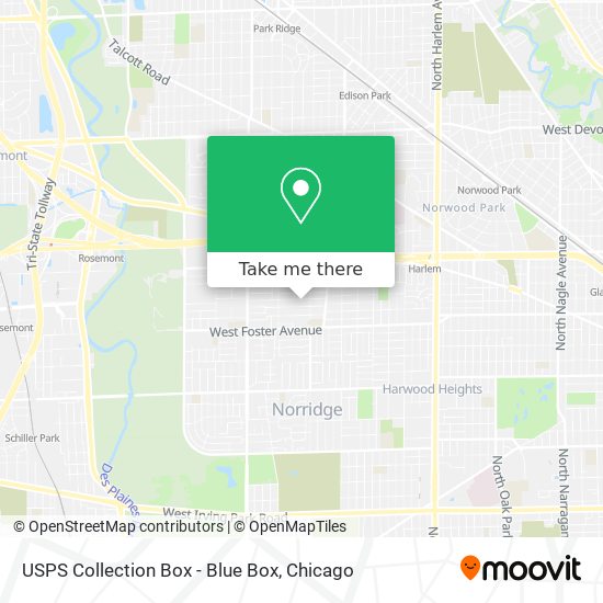 USPS Collection Box - Blue Box map