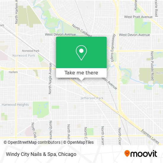 Windy City Nails & Spa map