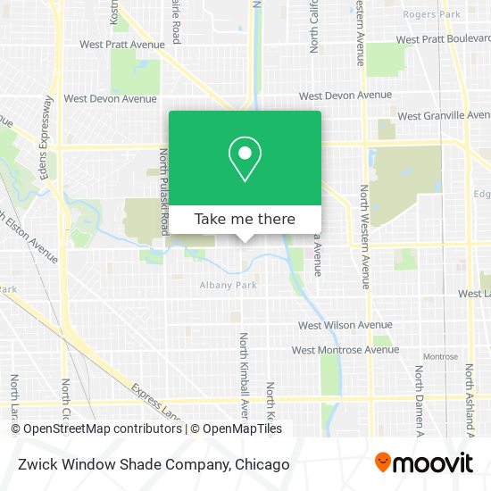 Mapa de Zwick Window Shade Company