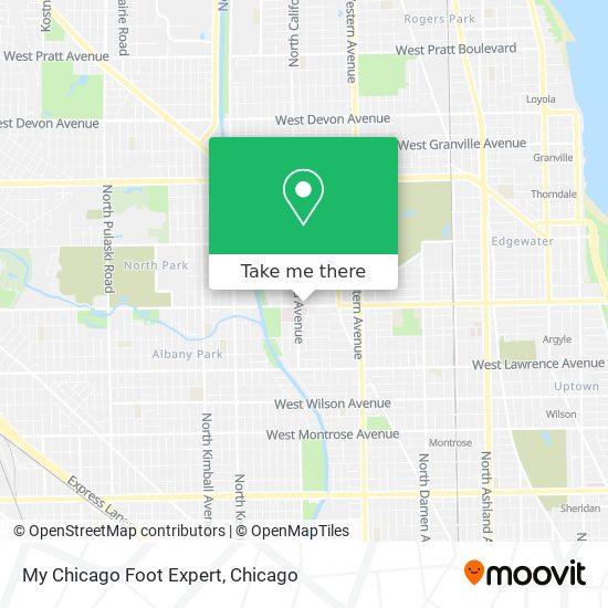 Mapa de My Chicago Foot Expert