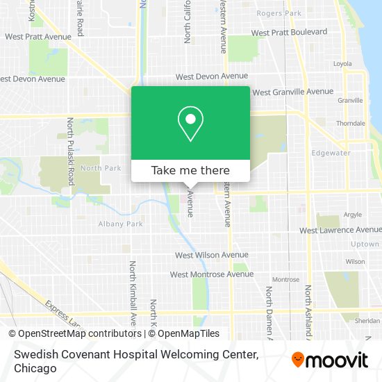 Mapa de Swedish Covenant Hospital Welcoming Center