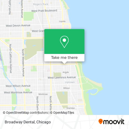 Broadway Dental map
