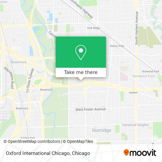 Oxford International Chicago map