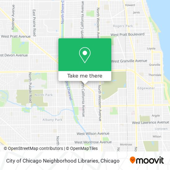 Mapa de City of Chicago Neighborhood Libraries