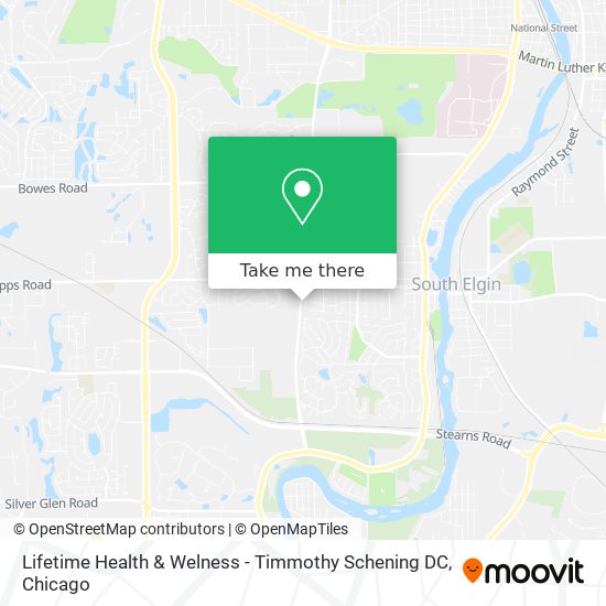 Lifetime Health & Welness - Timmothy Schening DC map