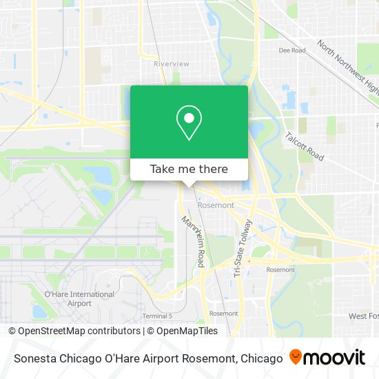Sonesta Chicago O'Hare Airport Rosemont map