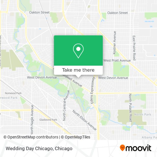 Mapa de Wedding Day Chicago