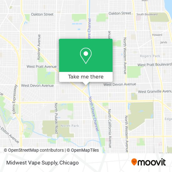 Mapa de Midwest Vape Supply