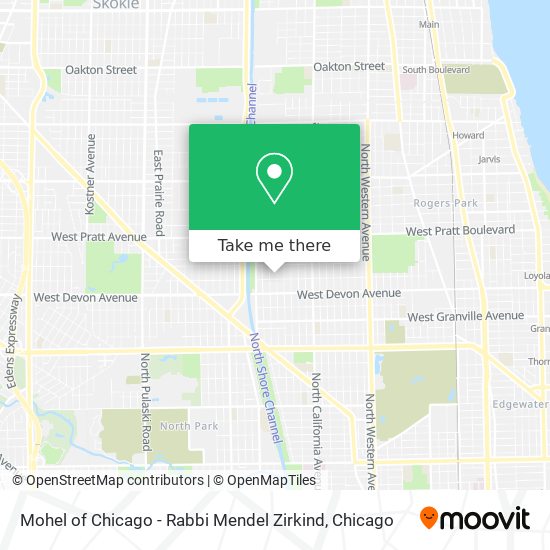 Mohel of Chicago - Rabbi Mendel Zirkind map