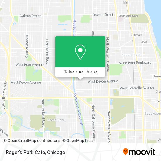 Roger's Park Cafe map