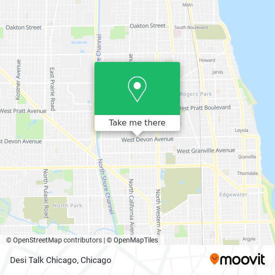 Mapa de Desi Talk Chicago