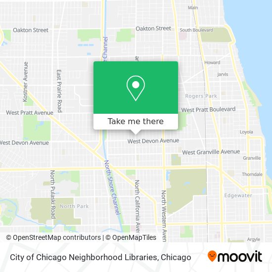 Mapa de City of Chicago Neighborhood Libraries