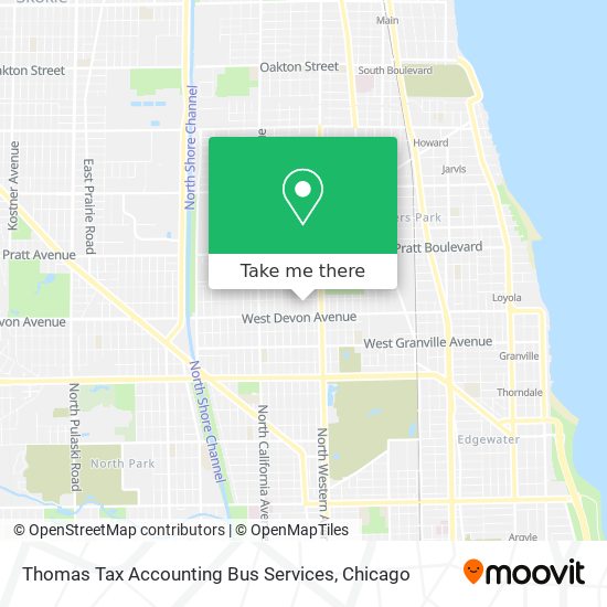 Mapa de Thomas Tax Accounting Bus Services