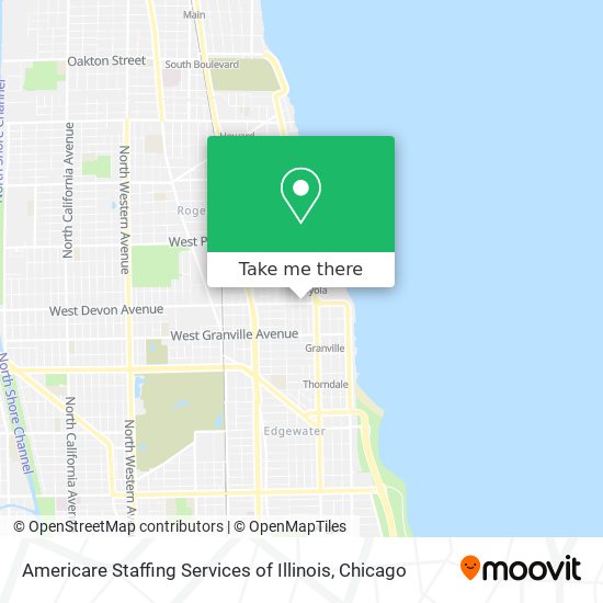 Mapa de Americare Staffing Services of Illinois