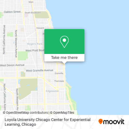 Mapa de Loyola University Chicago Center for Experiential Learning