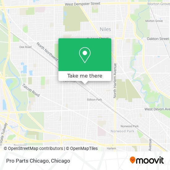 Mapa de Pro Parts Chicago