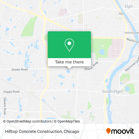 Hilltop Concrete Construction map