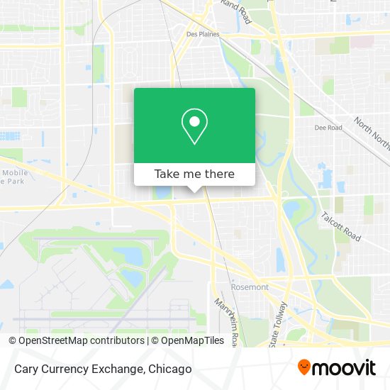 Mapa de Cary Currency Exchange