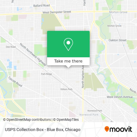 USPS Collection Box - Blue Box map