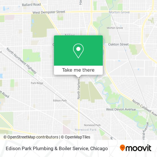 Mapa de Edison Park Plumbing & Boiler Service