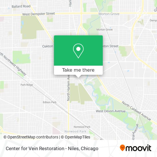 Center for Vein Restoration - Niles map