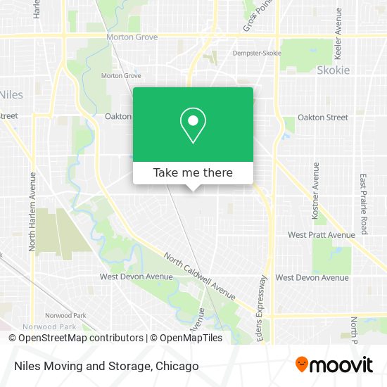 Niles Moving and Storage map