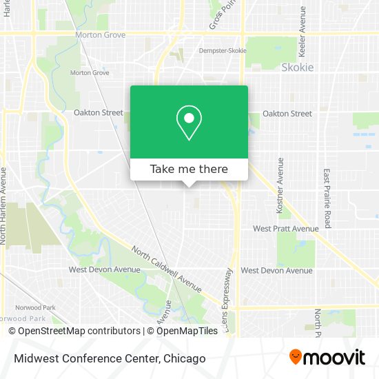 Mapa de Midwest Conference Center