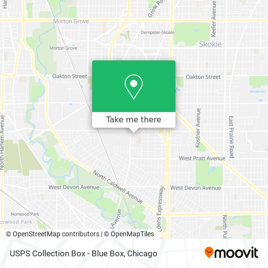 USPS Collection Box - Blue Box map