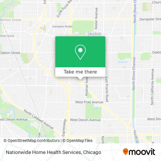 Mapa de Nationwide Home Health Services