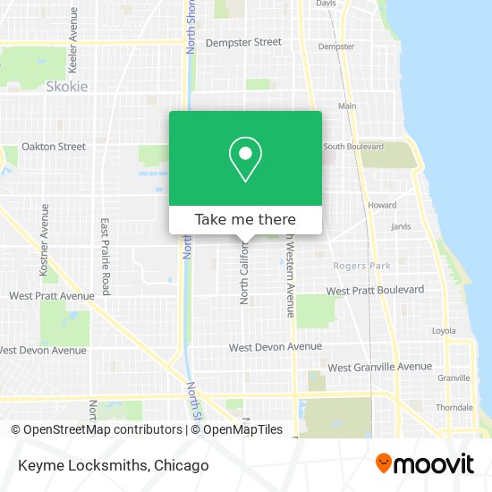 Keyme Locksmiths map