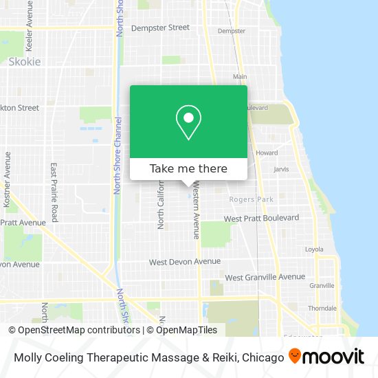 Mapa de Molly Coeling Therapeutic Massage & Reiki