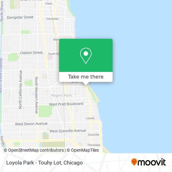 Loyola Park - Touhy Lot map