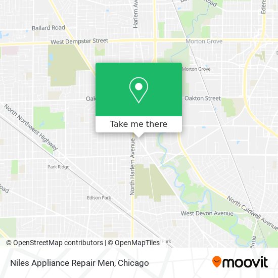 Niles Appliance Repair Men map