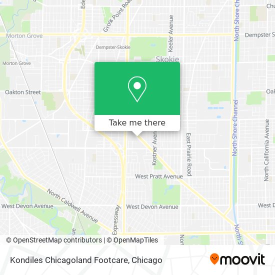 Kondiles Chicagoland Footcare map