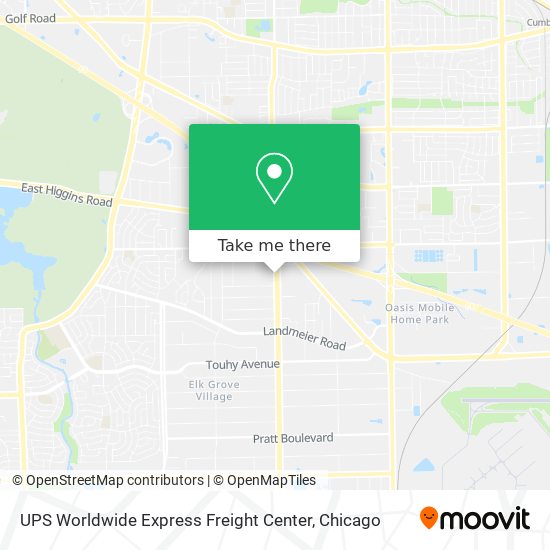 UPS Worldwide Express Freight Center map