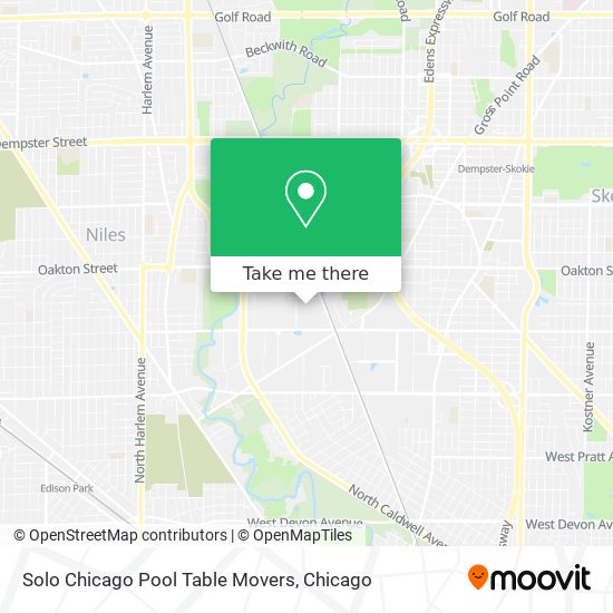 Mapa de Solo Chicago Pool Table Movers